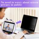 Removable Magnetic Privacy Filter for 12.5 inch 16:9, Anti Spy Anti-Glare Laptop Monitor Screen Protector, Blue Light Blocking Film for Notebook 12.5''283 * 166 mm