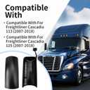 Door Mirror Covers for Freightliner Cascadia 2008-2015,Replacement Door Mirror Cover for Cascadia Trucks 2008-2015 Driver Left Side Passenger Right Side（Black,A Pair）