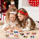 DIYDEC Christmas Wooden Pegged Puzzles 6pcs Christmas Animals Matching Gifts Box Puzzles Xmas Montessori Toys for Toddlers Kids Xmas Stocking Stuffers Toys Party Favors