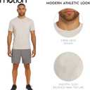 Motion Men's Slim Fit Tee Active Performance and Everyday Super Soft Stretchable T-Shirt (S-XL) (L)