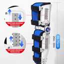 Knee Brace for Post-Op Immobilization & Stabilization, Adjustable Collateral Bars, Widely Used in US Hospitals, Mid-Range ALL (Left feet+knee brace)