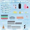 18 Pack Build a Snowman Kit, Snowman Kit DIY Winter Decorations Indoor, Christmas Snowman Crafts for Kids Bulk, Creative Kids Air Dry Clay Modeling Crafts Kit for Christmas Gifts Favor Supplies