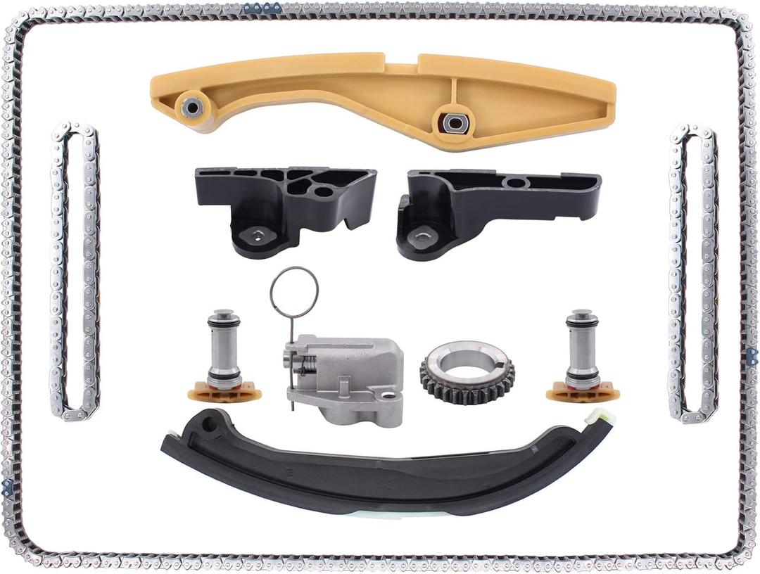 NewYall 3.5L 3.7L Engine Timing Chain Kit for Ford F-150 2011-2014, Flex 2013-2014, Edge/Mustang/Taurus 2011-2013, Explorer 2011-2012, Lincoln MKS/MKZ 2013-2014, MKT/MKX 2012-2013