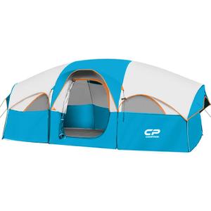 CAMPROS CP 8 Person Camping Tent, Room Divider, Rainfly, Weather Resistant