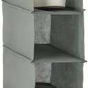 Amazon Basics 8-Tier Hanging Closet Shelf Shoe Organizer, Space Saving Storage, Foldable, 11.5 x 41 x 5.5 in, Dark Grey | for Closet Storage