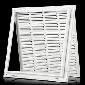 20"Wx20"H Return Air Grille [Duct Opening Size] Return Vent Cover for Wall or Ceiling,Steel Return Air Grill Removable Face/Door for 1 Inch Filters (20"W x 20"H [Duct Opening])