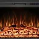 30" Width Electric Fireplace Inserts with Adjustable Flame Colors, Fireplace Heater with Touch Screen & Remote Control, Recessed in Wall, 750/1500W, Timer
