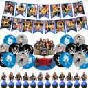 2 x Wrestling Party Decorations Set, Wrestling Boxing Match Birthday Party Supplies for Boxing Includes Birthday Banner,Cake & Cupcake Toppers,Balloons