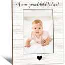 Beliran New Grandparent Gifts Picture Frame 5x7, First Time Grandparent Gifts Photo Frame, Grandparents Baby Announcement, A New Grandchild to Love Wooden Picture Photo Frames for Desk Home Room Decor