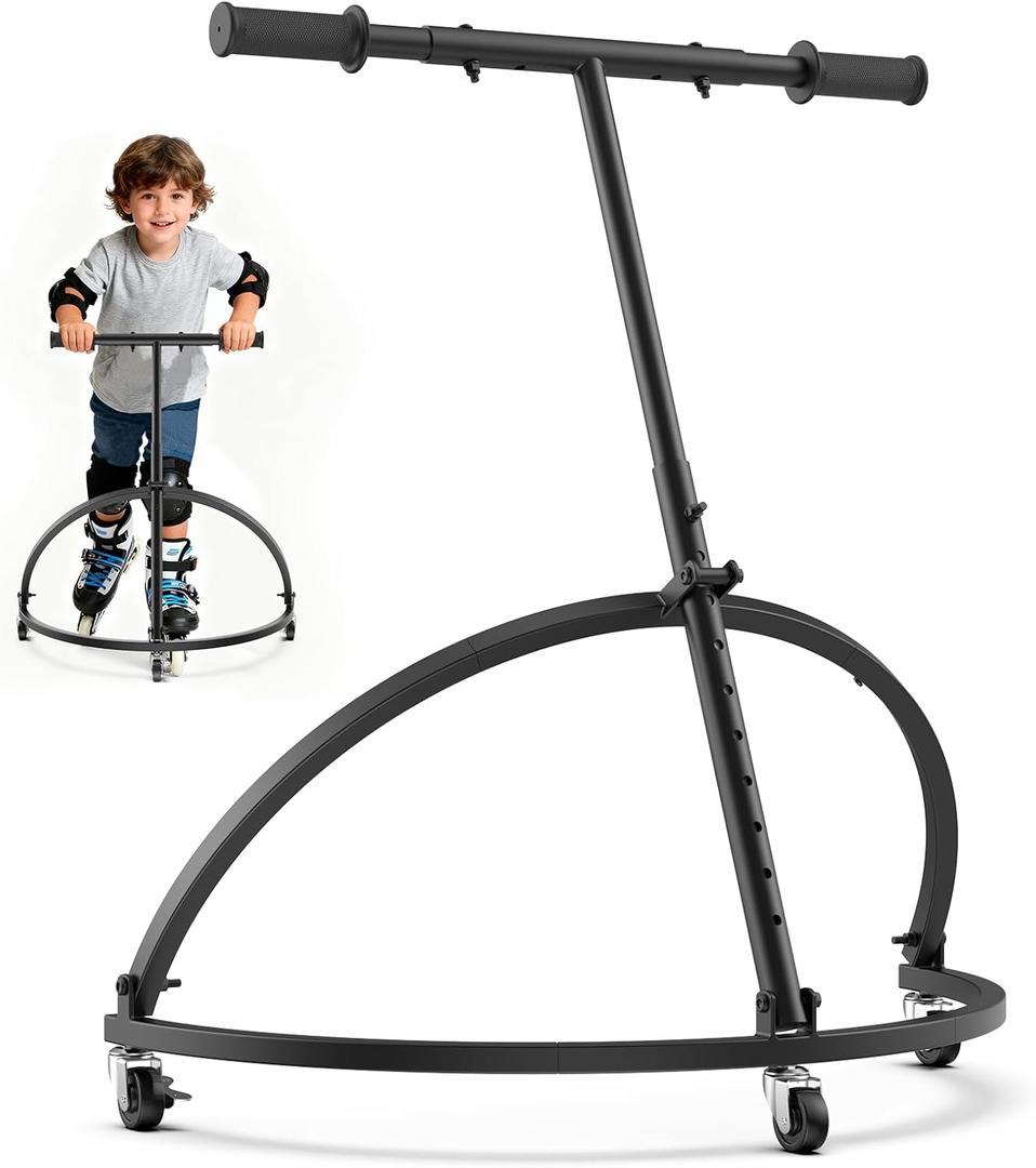 IMAYCC Skate Trainer for Kids - Adjustable Height Folding Roller Skater Aid Walker for Toddlers