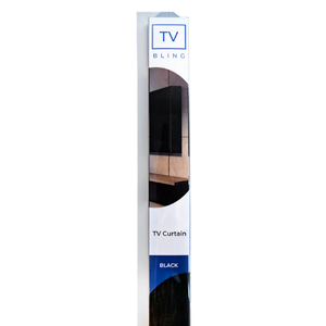 Black (TV BLING) TV Curtain, 2 15x40" panels, fits up to 80 inch TV