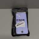 MZELQ TPU Wallet Compatible with iPhone 13 Case, Card Holder Camera Protection Cover + Screen Protector, Push-able Slot for Girls Women -Purple