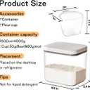 Flour Storage Container 4.5L with Easy-to-Use Dispenser - Perfect for Bakers and Cooking Enthusiasts