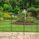 INJOPEXI Decorative Garden Fence 6 Panels 13ft(L)36in(H) Garden Fences with 6 Panels Rustproof Metal Wire No Dig Temporary Animal Barrier Fencing Outdoor Dog Fence for Yard Patio - Without Gate