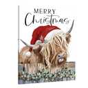 Christmas Highland Cow Wall Decor:Merry Christmas Canvas Wall Art Cow Pictures Farm Animal Prints Xmas Holiday Decorations Farmhouse Country Wall Hangings Paintings for Living Room 12x15 Inch, 3 Pack