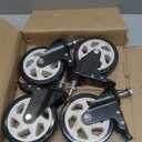 5 Inch Caster Wheels, Casters Set of 4,1/2"-13 x 1 (Screw Diameter 1/2", Screw Length 1.5") Threaded Stem Casters, Heavy Duty Industrial Castors, Locking Caster for Furniture and Workbench