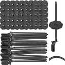 100 Sets Nylon Fasteners Clips for Solar Panel Bird Guard,Critter Guard Clips for Attaching Wire Mesh to Solar Panels,Solar Guard Clips, Solar Panel Clips for Squirrel Proof Bird Fence