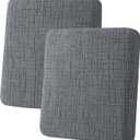 Super Stretch Couch Cushion Covers, Non Slip Love Seat Covers for 2 Cushion Couch, Sofa Cushion Covers Washable, Soft Thick Fabric, with Elastic Bottom(2 Piece Medium Covers, Light Gray)