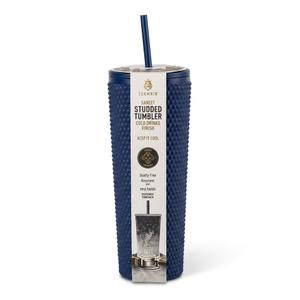 Manna 24 Oz Studded Tumbler Rubberized Finish, Blue