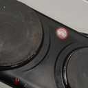 Elite Gourmet EDB-302BF# Countertop Double Cast Iron Burner, 1500 Watts Electric Hot Plate, Temperature Controls, Power Indicator Lights, Easy to Clean, Black