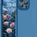 SUPFINE Designed for iPhone 14 Pro Max Case,Premium Liquid Silicone with [Soft Anti-Scratch Microfiber Lining][Upgraded Camera Protection] Slim Shockproof Phone Case for Men Women Girls,Deep Blue
