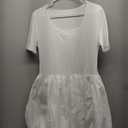 YOOTIKO Women Y2k Bubble Mini Dress Party Clubwear Sexy Square Neck Long Sleeve Cute Puffy Dress (Large, Short White)