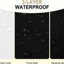 Downluxe Waterproof Outdoor Chair Cushions for Patio Furniture, 22" x 22" x 3" Patio Chair Cushion with Adjustable Ties & Portable Handle, Square Outdoor Cushion with Removable Cover, Black, 2 Pack