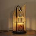 Stylish Candle Warmer Lamp with Timer and Dimmer,Electric Candle Lamp Warmer for Home Decor Elegant Night Light,Mom Christmas Housewarming Gifts,Candle Warming Lamp with 2 Bulbs (BAmber Yellow)