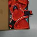 PoyPet Reflective Soft Breathable Mesh Dog Harness Choke-Free Double Padded Vest with Adjustable Neck and Chest(Red,S)