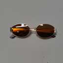 livho 2025 Trendy Oval Sunglasses - Stylish Polarized Shades for Everyday - Retro Metal Frames (Grey/Gold)