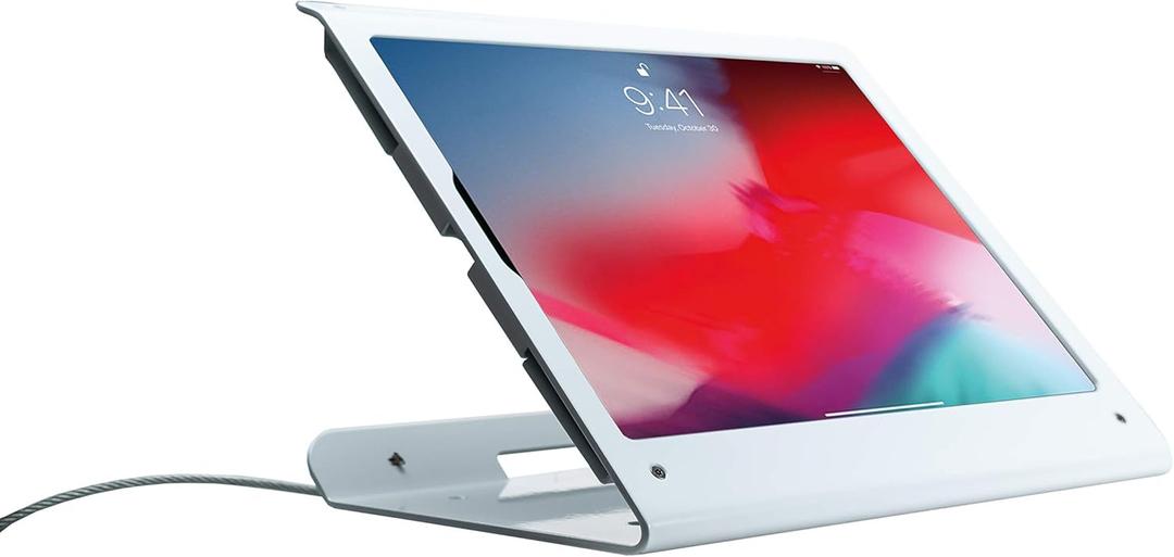 Theft-Deterrent Kiosk CTA Sleek Rotating Theft-Deterrent Kiosk Stand with Optional Swivel for Retail Transactions and Security Locking Cable for iPad Pro 3rd Gen. 12.9-Inch (PAD-RTDW13) White