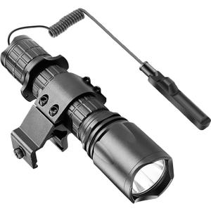 5000 Lumen Picatinny Rail Tactical Flashlight - 5 Modes USB Rechargeable Rifle Light with Pressure Switch - Ideal for Hunting, Camping & Tactical Operations