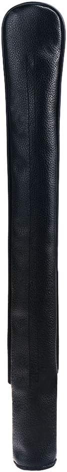 BIG TEETH Golf Alignment Stick Covers - Holds 2 Sticks, Leather Cover, Black