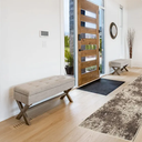 ShadesU Custom Size Abstract Design Non-Slip Hallway Runner Rug Carpet Low-Pile 0,3" Non Slip Backed (Brown Color, 31inch Wide x 9ft Length)