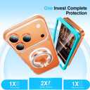 SMARTDEVIL Magnetic MagSafe Case for iPhone 17 Pro Max, Strong Magnetic Clear Shockproof Cover with 2 Screen Protectors, Ultra-Slim Anti-Yellowing Phone Case-White