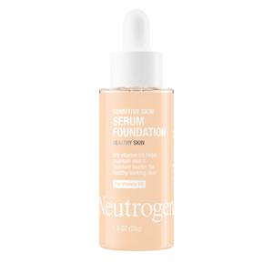 Neutrogena Healthy Skin Sensitive Skin Serum Foundation with Pro-Vitamin B5, Color Correcting & Pore Minimizing Liquid Foundation & Face Serum, Buildable Coverage, Light 01, 1 oz (Pack of 1)