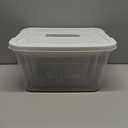 Stackable Plastic Storage Bins with Lids, 3 Pack (6, 10, 17 Quart) BPA-Free Containers, Top Handle and Safty Locks for Moving, Dorm, Garage, Closet - Clear