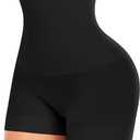Werena Seamless Shaping Boyshorts Panties for Women Slip Shorts Under Dress Shapewear Shorts Tummy Control Underwear (Black, XXL)