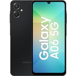 Samsung Galaxy A06 5G | 128GB, 2025 | IP54 Splash Resistant, 6.7" 90Hz Display, Android 15, International Model Factory Unlocked for Global, T-Mobile, Metro | 20W Fast Charger Bundle, Black
