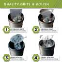 Polly Plastics Rock Tumbler Grit and Polish Refill & Ceramic Tumbling Filler Media - Silicone Carbide Polisher Grit - Rock Polish Supplies & Accessories
