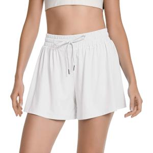 YLDUJ AMUM Womens with Lined Running Shorts Breathable Double Layer Summer 2 in 1 Athletic Workout Flowy Shorts with Pockets, XS