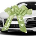 30 Inch Big Car Bow - Giant Sweet 16 Birthday Bow Gift Wrapping Decoration for Surprise Party, Birthday Decorations(Sage Green)