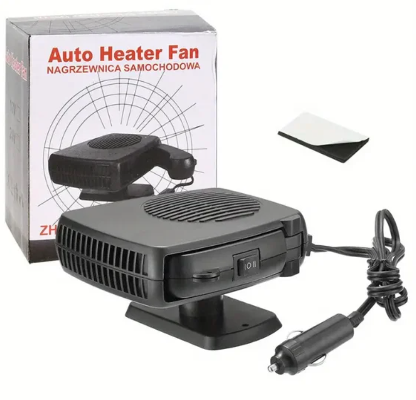 DNA MOTORING Portable Car Heater 2 in 1 Heating and Cooling Electric Defroster 360 Degree Rotation, Black