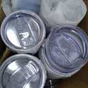 20 oz Tumbler Coffee Travel Tumblers Bulk with Lid Stainless Steel Double Wall Vacuum Insulated Mug Powder Coated Cups fit Car Cupholder for Hot and Cold - Black, 5 Pack