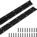 2 Pack Piano Hinge 30 Inch x 1.2 Inch Heavy Duty Stainless Steel Black Continuous & Piano Hinges for Cabinets Boat Marine Door, 0.04" Leaf Thickness 1.2'' Open Width