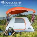 Happy Travel Camping Tent, 4 Person Dome Tents for Camping with Rainfly, Waterproof Clip Easy Setup Portable Family Tent with Mesh Windows, 20% More Headroom Backpacking Tents for Camping & Hiking