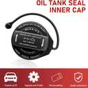 1 PC Car Fuel Tank Cap, 2.44" Tight Fitting Sealing Leak-Proof Protector, Fuel Filler Port Stay Closed Cover Replacement 5C0201550T 5Q0201550L, Compatible with Volkswagen Audi (Black)