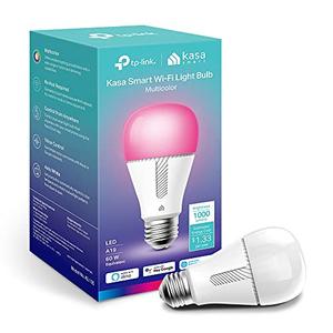 Kasa Smart Light Bulbs, 1000 Lumens High Brightness, 16M Color Changing, Dimmable Smart WiFi Light Bulb, Compatible with Alexa and Google Home, A19, 2.4GHz Wi-Fi only, No Hub Required, KL135 60W