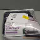 WEERRW 4 Pieces Velvet High Stretch Couch Covers for 3 Cushion Couch Sofa Slipcovers, Washable Furniture Protector with Non Slip Elastic Bottom, Feature Soft and Thick Plush Fabric, Black, Large