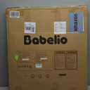 Babelio Baby Gate for Stairs, Kitchen & Doorways, 26-43" W 28" H No Bottom Bar| Easy Installation| One-Handed Operation| Auto-Close| Hardware Mount (Drill Needed) Safety Dog/Pet Gate Indoor (White)